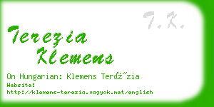 terezia klemens business card